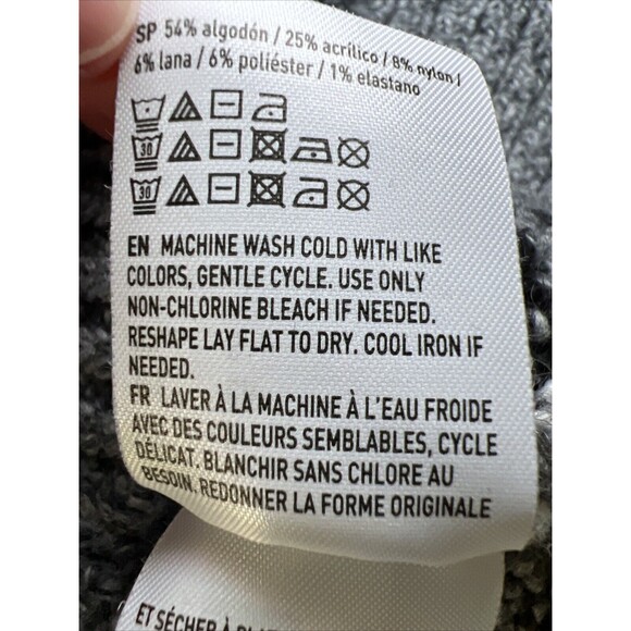 American Eagle Fair Isle Pullover Sweater Women's Small Round Neck Gray NEW - Picture 5 of 8